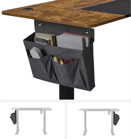 SONGMICS Birou cu reglaj electric pe inaltime, memorie cu 4 inaltimi, 60x120x(72-120)cm, maro rustic [5]