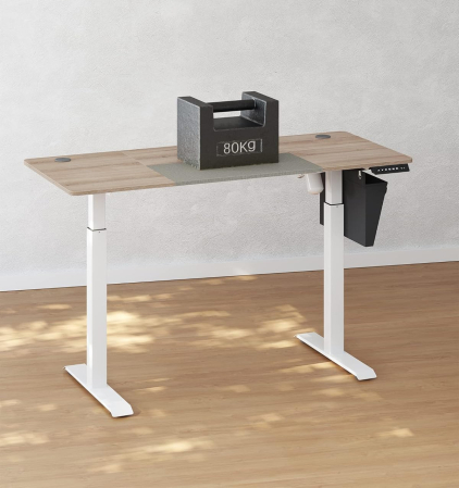 Birou cu reglaj electric pe inaltime, memorie cu 4 inaltimi, 60x140x(72-120)cm, gri stejar [1]