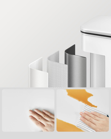 Cos de gunoi din otel, cu pedala si soft-close, saci gunoi inclusi, 40 litri, alb [5]