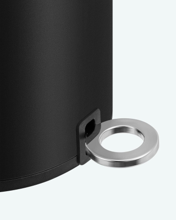 SONGMICS Cos de gunoi pentru baie, cu pedala si soft-close, 3 litri, negru [7]