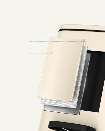 Cos de gunoi pentru baie, cu pedala si soft-close, 6 litri, bej [4]