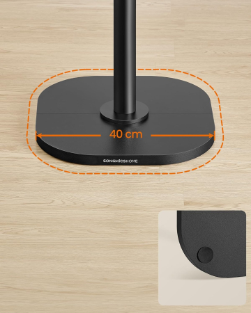 Cuier de podea, cu 8 carlige rezistente, pentru haine, palarii si genti, 175 cm, negru [5]