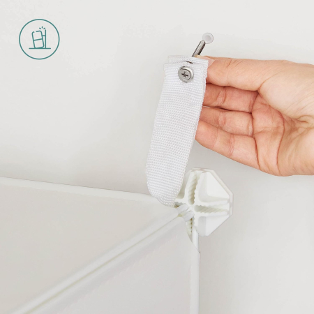 SONGMICS Dulap modular de depozitare jucarii, 16 cuburi cu usi, 123x31x123cm, alb [8]