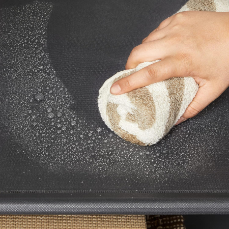 SONGMICS Garderoba pentru depozitarea hainelor, din material textil, cu 2 bare pentru umerase, 45x150x175cm, negru [8]