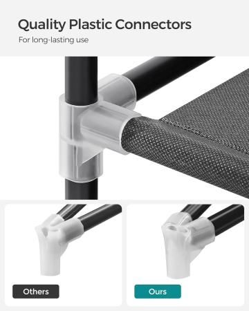 Garderoba pentru depozitarea hainelor, din material textil, design personalizabil, 45x88x168 cm, gri [3]