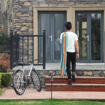 Hamac dublu cu bara lemn, perne incluse, maxim 300 kg, 210x150 cm, multicolor [5]