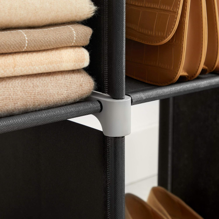 Organizator modular textil, multifunctional, pentru depozitare, negru [4]