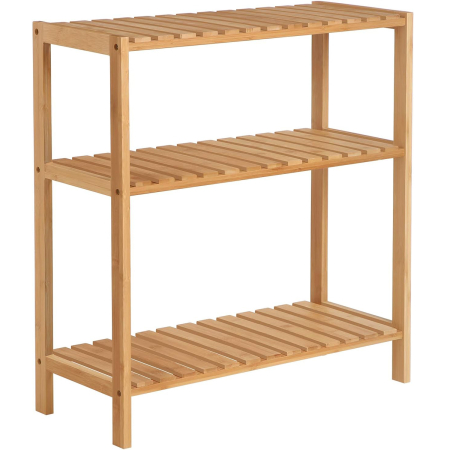 Rafturi si depozitare - Raft de depozitare din bambus, cu 3 niveluri, 60x26x66 cm, maro