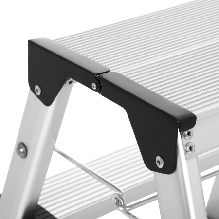 SONGMICS Scara dubla din aluminiu, multifunctionala, sarcina 150kg, cu 3 trepte, 59x44x62cm [3]