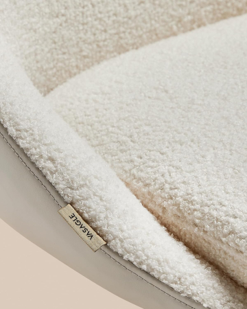 Scaun de birou ergonomic, inaltime reglabila, 60x60x(80-90) cm, bej [4]