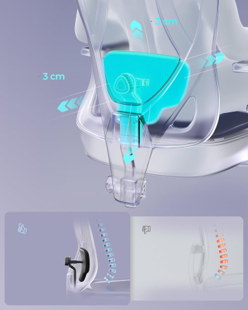 Scaun de birou ergonomic profesional, suport lombar reglabil, tetiera 2D, brate 4D, maxim 150 kg, 70x70x136 cm, negru [5]