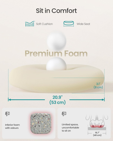 Scaun birou ergonomic reglabil spatar mesh suport lombar, 64x64x107 cm, maxim 120 kg, bej [1]