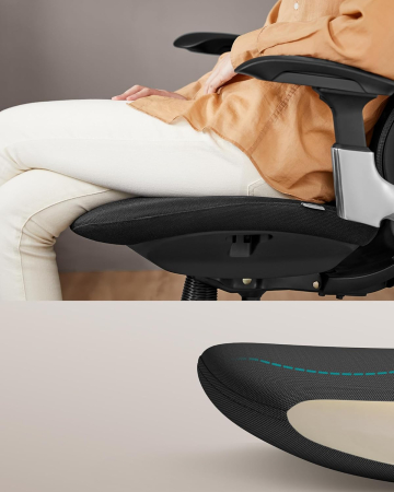 Scaun de birou ergonomic reglabil cu tetiera si suport lombar, inclinare 135Â°, maxim 150 kg, 70x70x125 cm, negru [4]