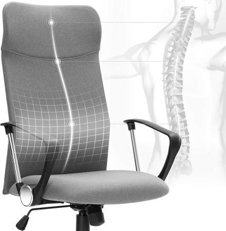 Scaun de birou ergonomic, reglabil pe inaltime, functie balans, maxim 120 kg, 63x63x120 cm, gri [4]