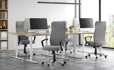 Scaun de birou ergonomic, reglabil pe inaltime, functie balans, maxim 120 kg, 63x63x120 cm, gri [8]