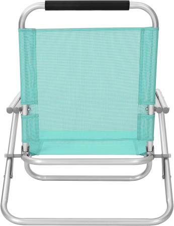Scaun plaja portabil cu spatar rabatabil 4 pozitii, cadru aluminiu usor 2.5 kg, max 150 kg, verde [5]