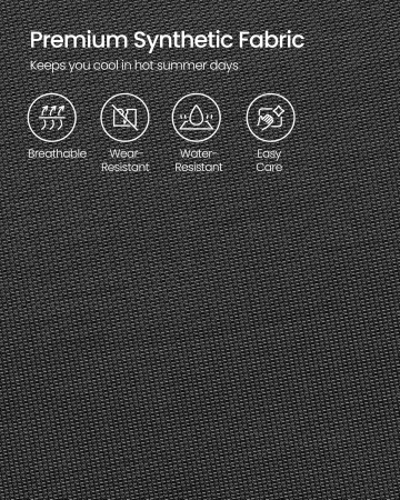 Set 2 scaune gradina pliabile cu spatar reglabil 8 pozitii, 150 kg, 56x70x106 cm, negru [6]