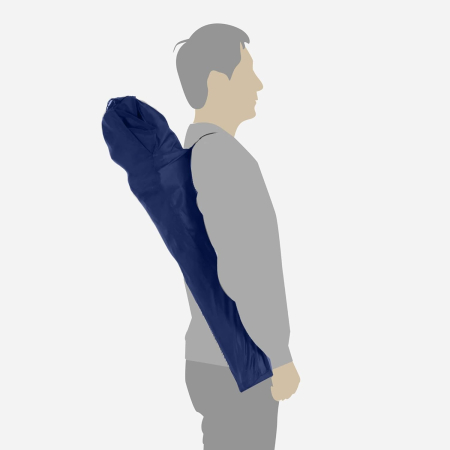 Set 2 scaune pliabile camping cu suport bauturi, husa transport, 52x84x81 cm, 120 kg, albastru [1]