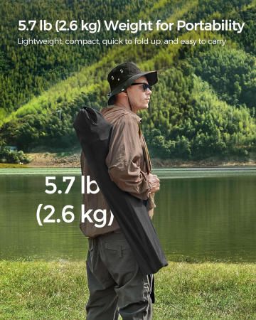 Set 2 scaune pliabile camping sau pescuit, cadru otel Oxford 600D, suport pahar, max 150 kg/buc, geanta transport, negru [5]