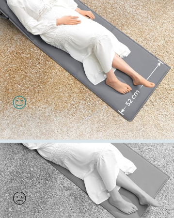 Set 2 sezlonguri plaja pliabile, spatar reglabil in 4 pozitii, tetiera, buzunar depozitare, 158x55 cm, gri [3]