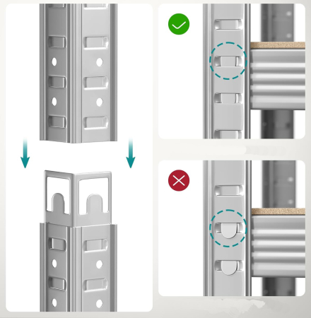 SONGMICS Set de 2 Rafturi de depozitare, cadru din otel armat, polite din MDF, max 2x875kg, 180x90x40cm, gri [4]