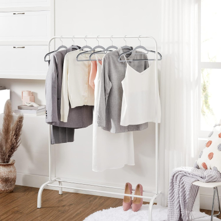 Set de 30 de umerase pentru haine, anti-alunecare, bara de cravata si carlig pivotant, 42cm, gri [3]