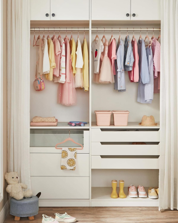 Set de 50 de umerase copii din catifea, antialunecare, carlige rotative 360Â°, 30 cm, roz [4]