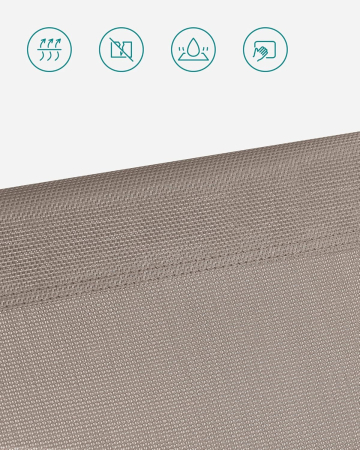 Sezlong pliabil cu parasolar, spatar reglabil 5 pozitii, cadru aluminiu, max 150 kg, 193x55x31 cm, taupe [7]