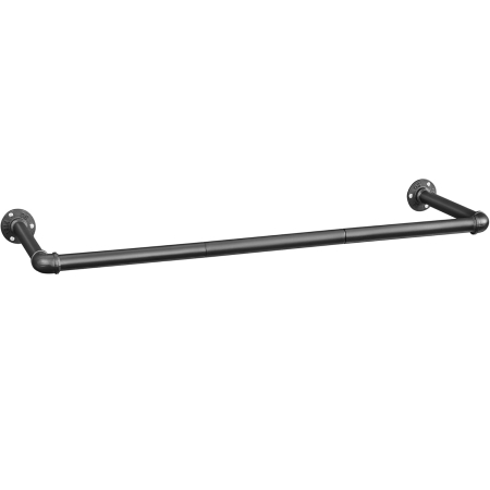 Living & hol - Suport bara de perete pentru haine, stil industrial, metal, 92x30 cm, negru