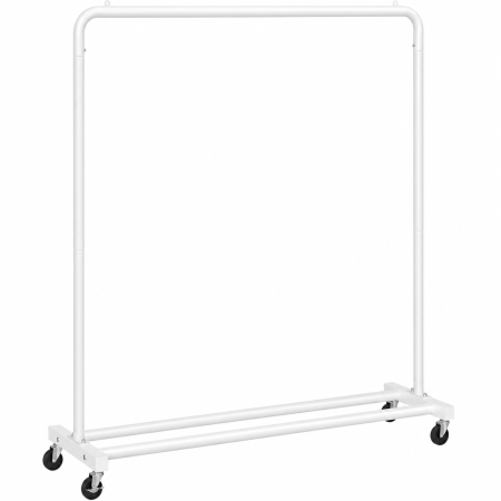 Living & hol - Suport mobil pentru haine cu bara de umerase si raft inferior pentru pantofi, structura metalica, maxim 50 kg, 4 roti pivotante la 360°, idea
