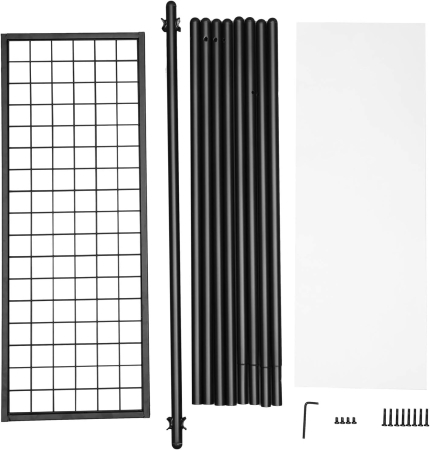 SONGMICS Suport pentru haine cu cadru din otel, cu sina de agatat si raft, 34x93x153cm, negru mat [7]