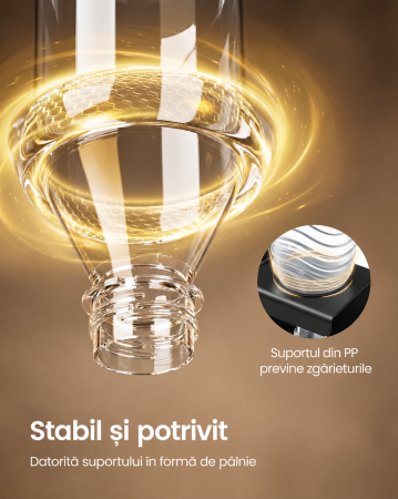 Suport pentru uscarea si depozitarea a 3 sticle, compatibil cu sticle din plastic si sticla pentru aparate de carbonatare, structura rezisten [4]