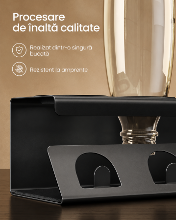 Suport pentru uscarea si depozitarea a 3 sticle, compatibil cu sticle din plastic si sticla pentru aparate de carbonatare, structura rezisten [2]