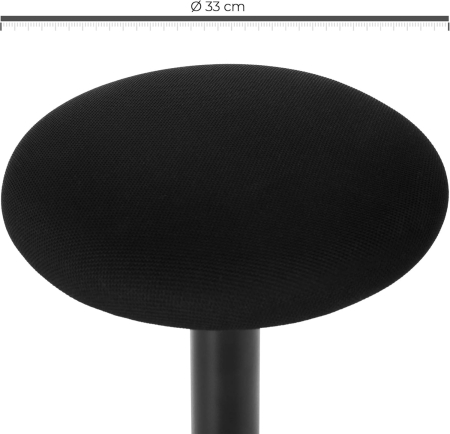 Taburet birou ergonomic, inclinare multidirectionala, rotativ 360Â°, reglabil pe inaltime 56-81 cm, negru [4]