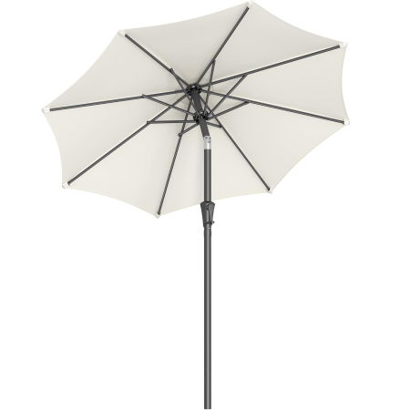 Gradina & balcon - Umbrela de gradina 200 cm, inclinare dubla 30Â°, poliester UPF 50+, cadru metalic, bej