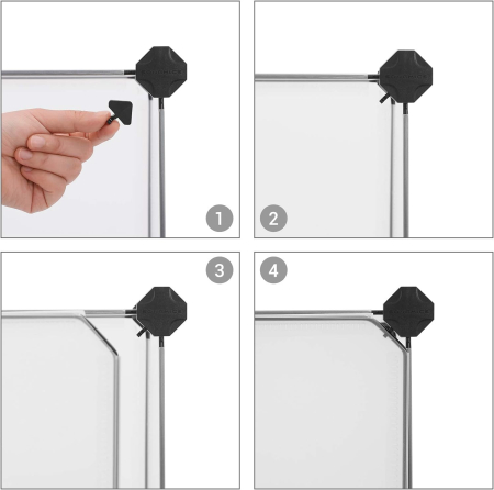 Unitate de depozitare cu 12 cuburi, pentru pantofi sau haine, personalizabil, 31x93x123 cm, alb transparent [5]