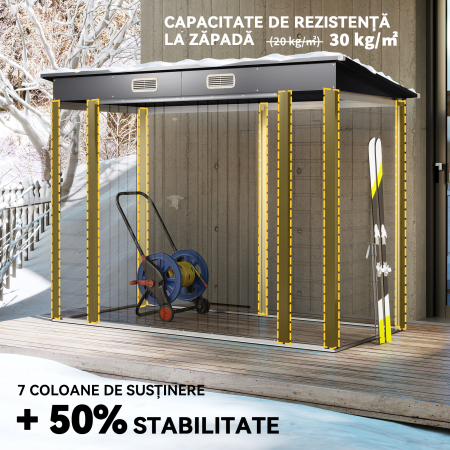 Sopron Gradina 8×4 ft - Otel Galvanizat pentru Depozitare [4]