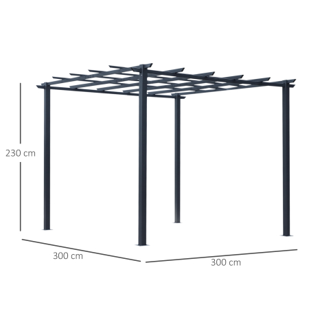  Spalier Gradina Metal Negru 297×295×230 cm - Pentru Plante Catatoare [2]