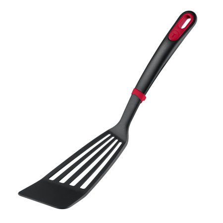 Bucatarie - Spatula cu fante Tefal Ingenio+ K1984734, rezistenta la temperaturi inalte, compatibilitate cu masina de spalat vase, plastic, negru & rosu