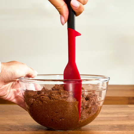 Spatula Tefal Ingenio+ K1984234, rezistenta la temperaturi inalte, compatibilitate cu masina de spalat vase, silicon, rosu & negru [9]