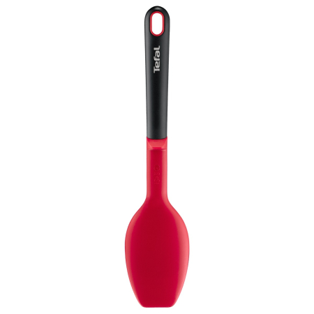 Spatula tip lingura Tefal Ingenio+ K1984534, rezistenta la temperaturi inalte, compatibilitate cu masina de spalat vase, silicon, rosu & negru [7]