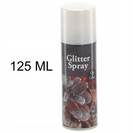 Spray decorativ cu sclipici 125 ml, pentru decoratiuni de Craciun, efect stralucitor cu particule glitter, formula cu uscare rapida, aplicare uniforma [7]