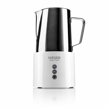 Spumator de lapte 3-in-1 HAEGER SUPER FOAM, Putere 600W, Capacitate 250ml spuma / 500ml incalzire, Functie 3in1 spuma calda-rece-incalzire, Spuma fina in 100 secunde, inox [1]
