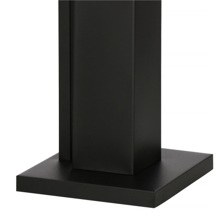 Stand cu perie WC si suport hartie igienica, metal si bambus, 79cm, negru [5]