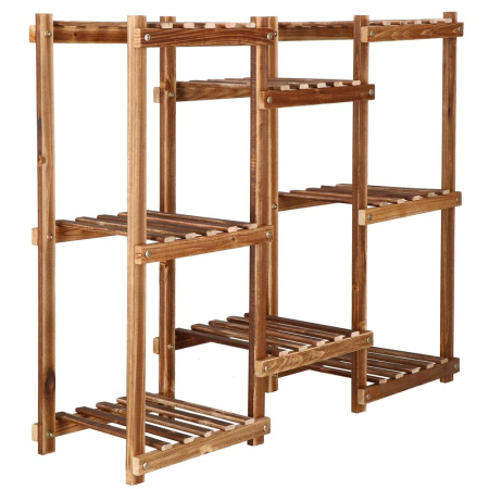 Stand de flori din lemn cu 8 etajere suport GA198, 85x70cm [12]