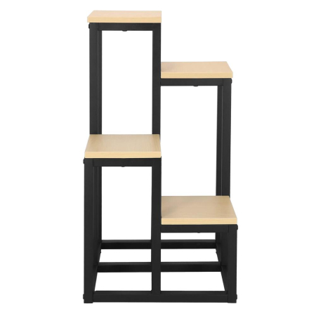 Stand pentru flori, cadru metalic, 4 etajere, 34x34x68 cm, bej [12]