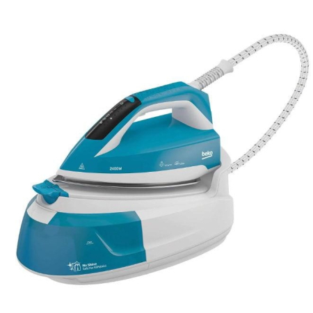 Statie de calcat BEKO SGA6124D, 2400W, 200g/min, 1l, talpa SteamXtra, Alb-Albastru [0]