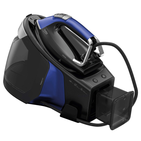Statie de calcat BEKO SGA9130B, 3000W, 600g/min, 1.8l, talpa SteamGlide, igienizeaza 99,9% din bacterii, cu abur puternic, Smart-Hygiene si iluminare LED, Albastru-Negru [1]