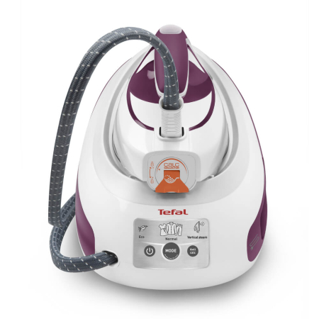 Statie de calcat cu abur Tefal Express Anti-Calc SV8054E0, 2800W, 6.5 bari, 1.8L, talpa Durilium AirGlide, alb & violet [1]