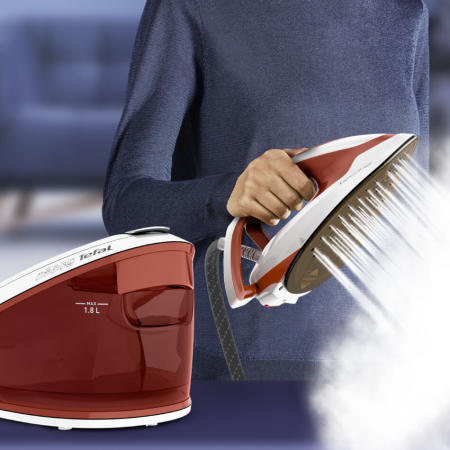 Statie de calcat cu abur Tefal Express Power SV8110E0, 2800W, rezervor detasabil 1.8L, presiune 6.3 bari, colector anticalcar detasabil, talpa Du [6]